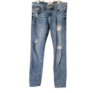 Frame Le Garcon distressed skinny jeans - 25.          J59